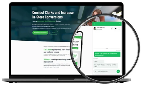 Customer interactions on your website