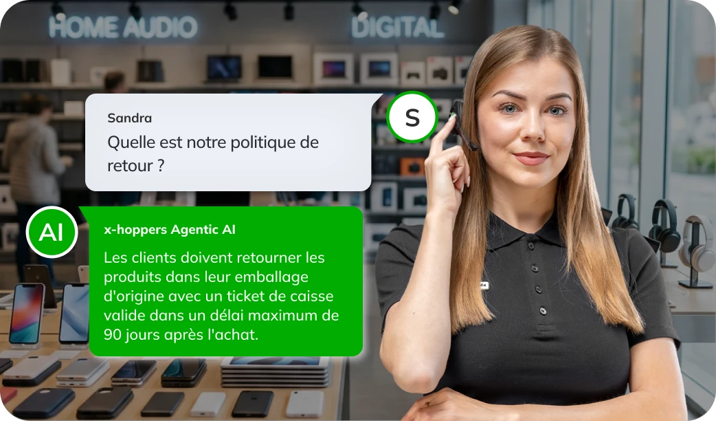 electronic strore AI question - FR