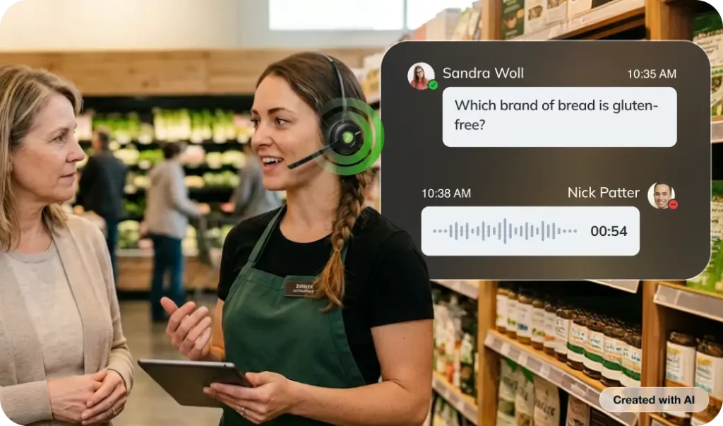 Keep staff connected in store and beyond - Created with AI
